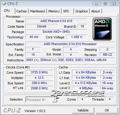 AMD Phenom II X4 810 AMD Phenom II X4 810
