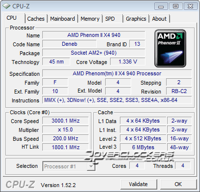 AMD Phenom II X4 940 BE AMD Phenom II X4 940 BE